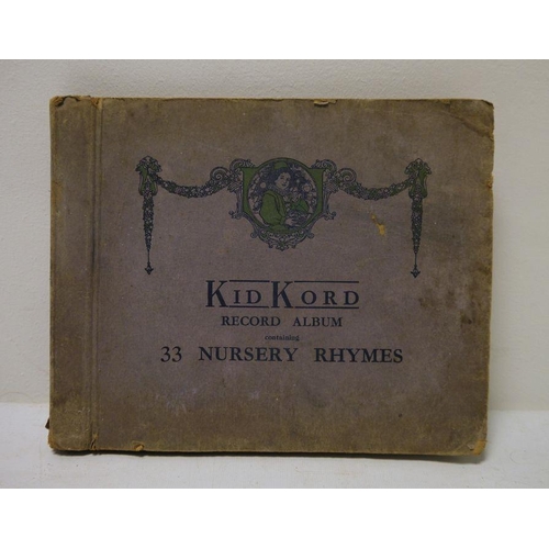 426 - Kid Kord record album of 78's nursery rhymes (partly filled)