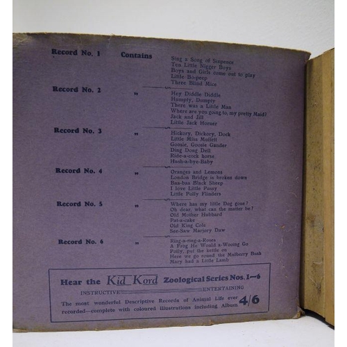 426 - Kid Kord record album of 78's nursery rhymes (partly filled)