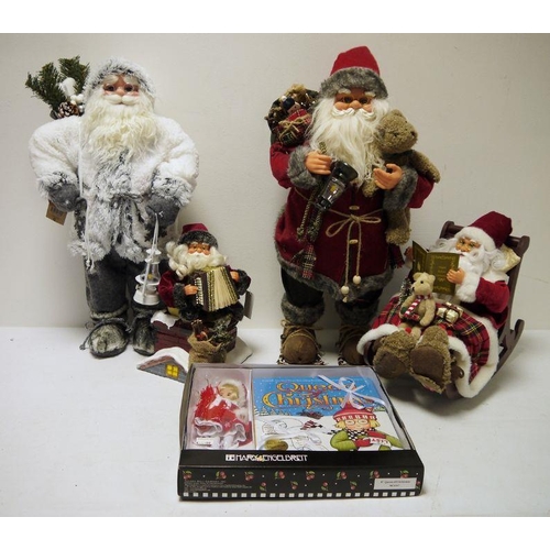 442 - Large quantity of model Father Christmas and other Christmas accessories (6 boxes)