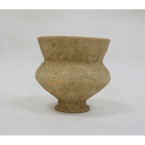 56 - Roman-style terracotta bowl with flared rim, on circular foot, 11cm high