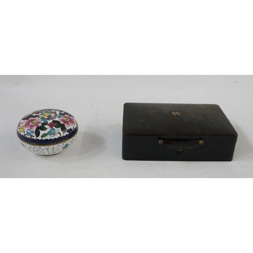 122 - Tortoiseshell box (lid separated, hinges not working), a mother-of-pearl card case (damaged) and var... 