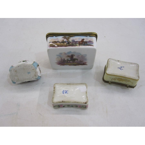 178 - Enamel egg cachou box, other ceramic cachou/pill boxes decorated and other collectables (6)