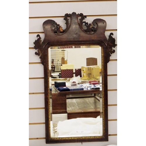 37 - 19th century mirror with fretwork carving and one further mirror (2)