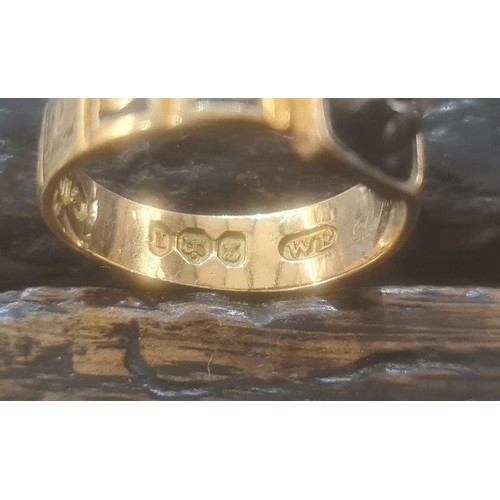 374 - Early Victorian gold, diamond and black enamel memorial ring with inscription (worn to reverse), set... 