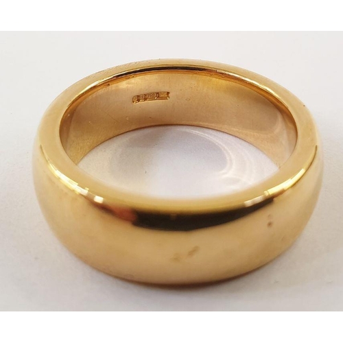 532 - Heavy 22ct gold wedding band, 19.8g approx.