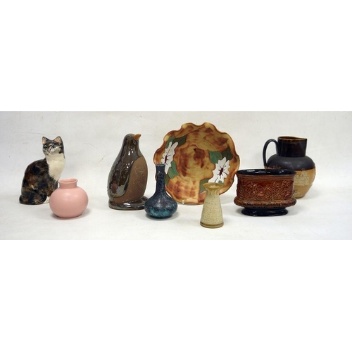 12 - Collection of pottery including a Royal Doulton stoneware harvest jug, 20.5cm high, a Babbacombe Pot... 