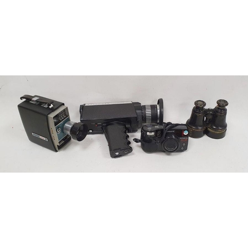 127 - Bolex 280 macrozoom camera, a Kodak electric 8 automatic camera, boxed, a Canon lens FD135mm, a Cano... 