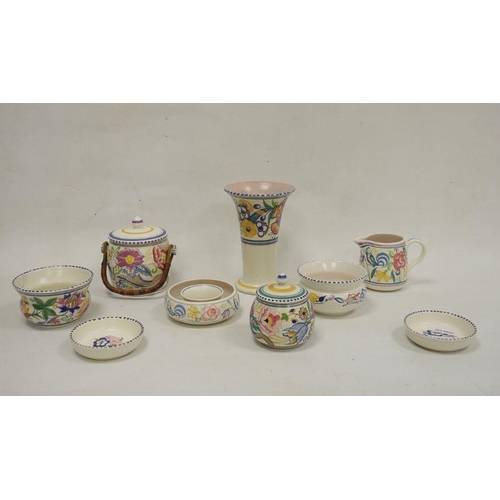 15 - Collection of Poole pottery, mostly mid 20th century and later, boldly painted with colourful abstra... 