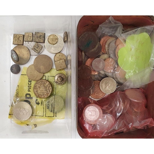 169 - Quantity of sundry coins, six cigarette cards and other collectables