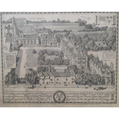 274 - After Edmund Hort New
 Engraving
 The College of Holy & Undivided Trinity in the University of Oxfor... 