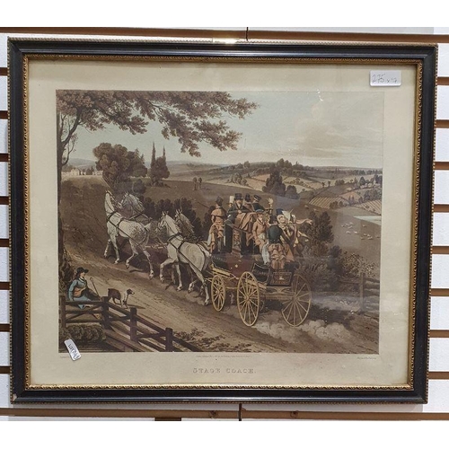 275 - After Henry Alken 
 Coloured engravings 
 The First Steeplechase on Record, plates 1, 2, 3 and 4, en... 