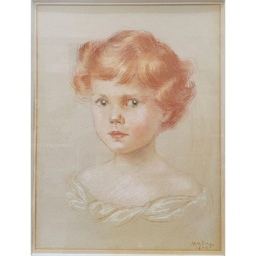 292 - Lady George Scott, working studio name Molly Bishop (1911-1998)
 Pastel 
 Portrait study of young ch... 