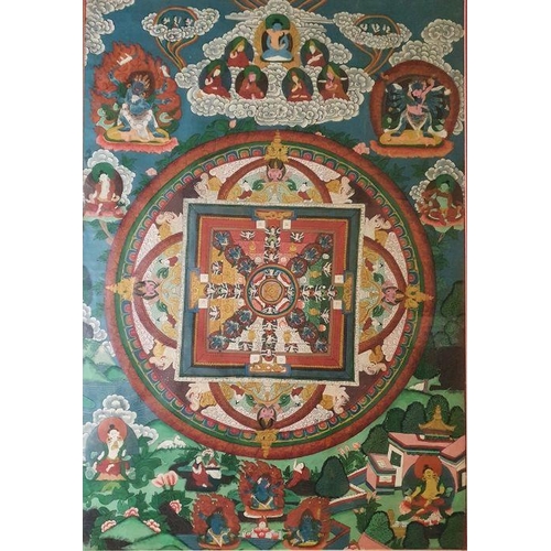 305 - 20th century Tibetan Thangka, 81cm x 56.5cm