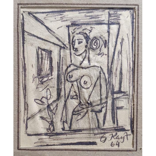 311 - George Keyt (Sri-Lanka 1901-1993)
 Ink sketch 
 Study of a figure, signed 'G Keyt' and dated '64 low... 