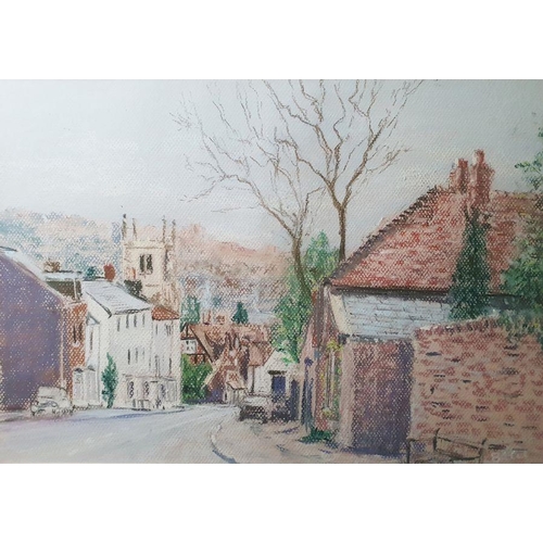 314 - Brian A Coe
 Pastel
 Kingsbury Street, signed lower right, paper labels verso, 27.5cm x 39cm