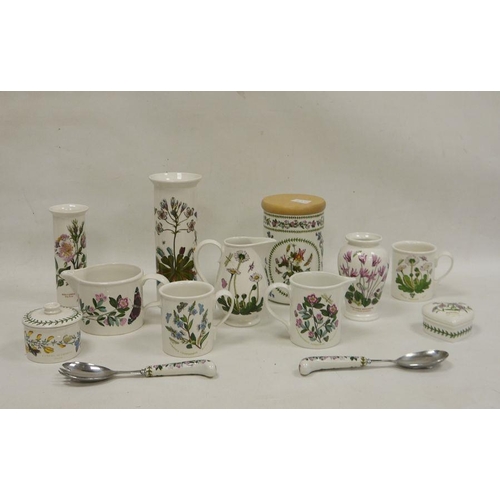 46 - Portmeirion 'Botanic Garden' pattern group of tablewares, printed green marks, designed by Susan Wil... 