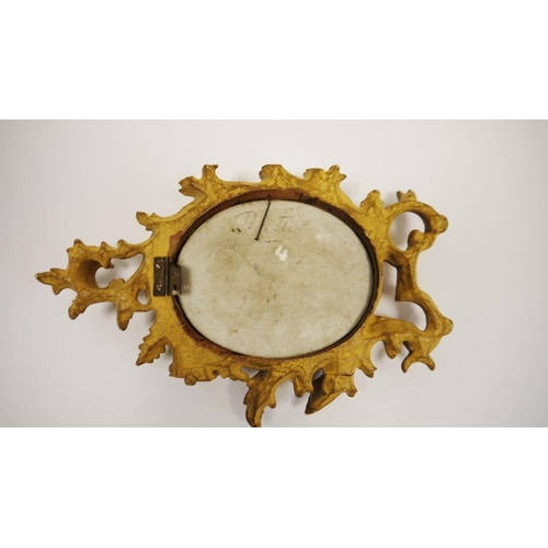 48 - Continental porcelain oval plaque in giltwood frame, late 19th century, incised 'LS' mark, painted i... 