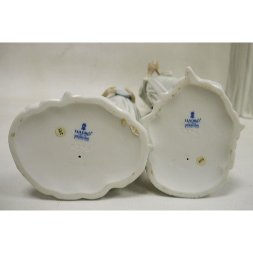 65 - Four Lladro figures, printed impress marks, comprising: Unity No. 06377, Light and Fire, No. 06376, ... 