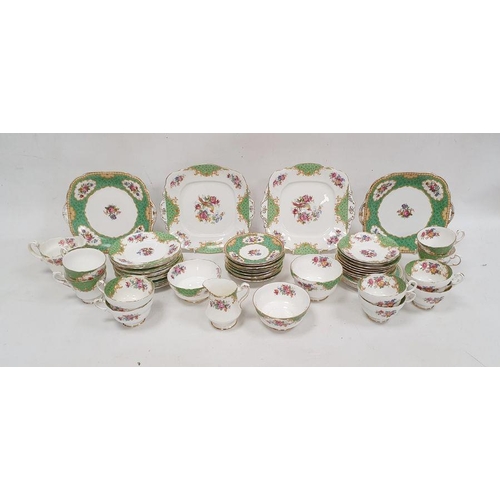 76E - Composite Paragon bone china Rockingham pattern part tea service and other assorted teawares, early ... 