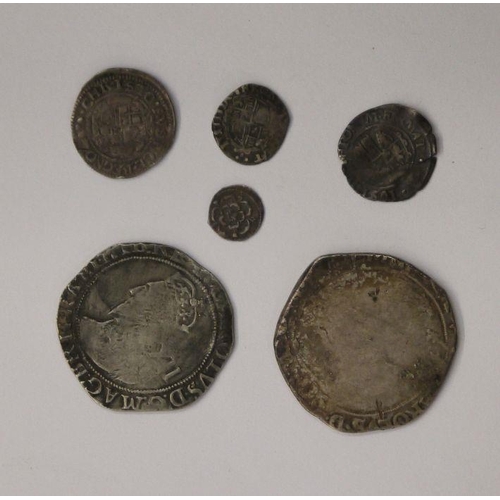 100 - Group of Charles 1st Coins to include Half Crown, Shilling, Threepence, twopence, Penny and halfpenn... 