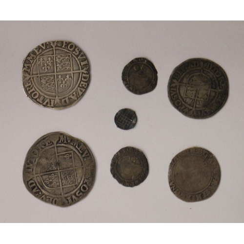 101 - Group of Elizabeth 1st Coins to include, Shillings (2), Sixpence, Groat, Half Groat (2), 6th Issue H... 