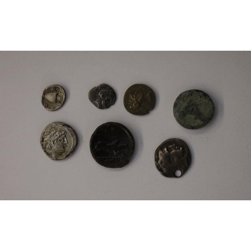 120 - Group of Greek Silver and Bronze Coins (7)