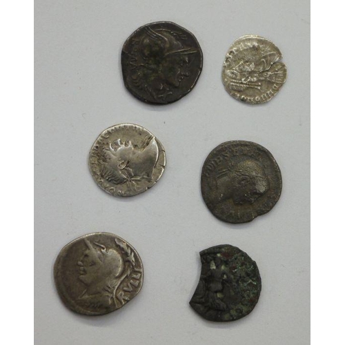 122 - Group of Roman Silver Coins from the Republic to late roman (6)