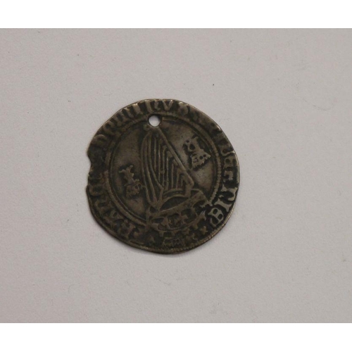 132 - Ireland, Henry VIII (1509-47), silver Groat, first harp issue with Jane Seymour (1536-37), Pierced. ... 