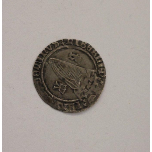 133 - Ireland, Henry VIII (1509-47), silver Groat, first harp issue with Anne Boleyn (1534-40) Ex Patrick ... 