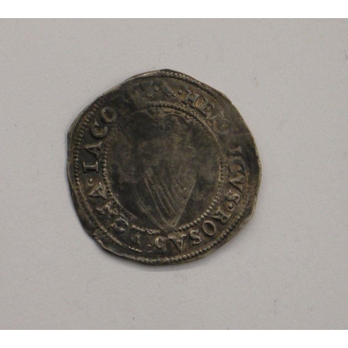 134 - Ireland, James Ist Shilling, 2nd Bust mint mark Martlet 1604-5