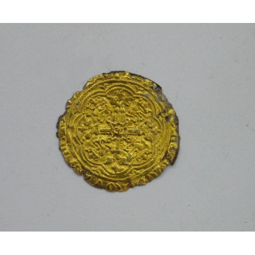 143 - EDWARD III  (1327-77) HALF-NOBLE, TRANSITIONAL TREATY PERIOD, Gold Half-Noble of three shillings and... 