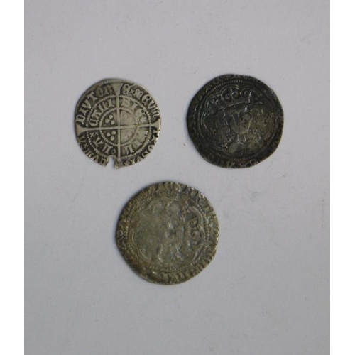 144 - Group of Henry VI Hammered Coins (3) 1 Groat London and two Half Groats Calais