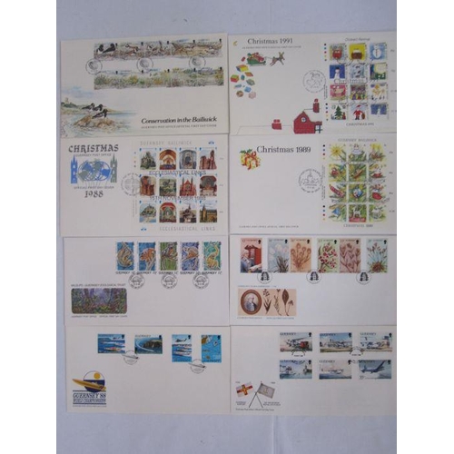 20 - Box of mint GB decimal stamps, Jersey and Guernsey including complete sheets (1 box)