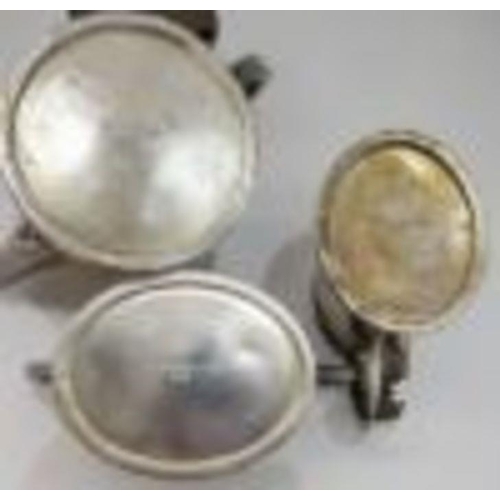 236 - Silver-plated tea service marked 'P&O' to include hot water jug, coffee pot, teapot, milk jug, sugar... 