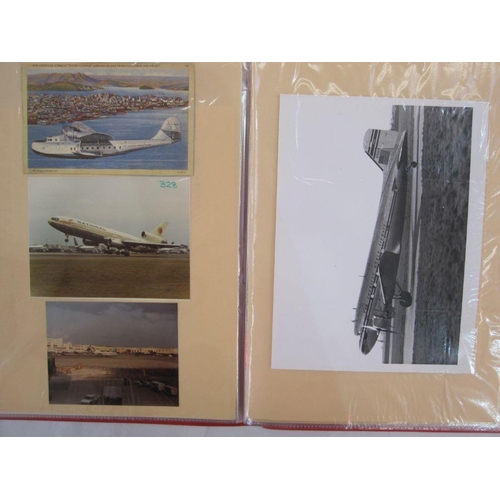 26 - Box of Aviation photo cards plus album of Australia including many KGV used, two special albums of C... 