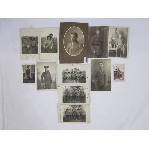 278 - Collection of British Red Cross Medals, badges and WWI photographs of soldiers