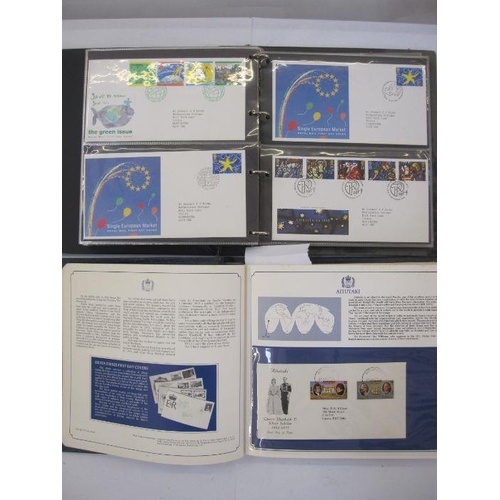 29 - Two albums of first day covers, GB from 1990 to 1993, all with typewritten addresses, with some dupl... 