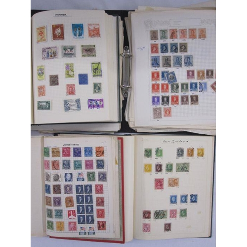 3 - Albums and loose stamps and seven covers, mainly hundreds, mostly modern and 3 stamp catalogues, goo... 