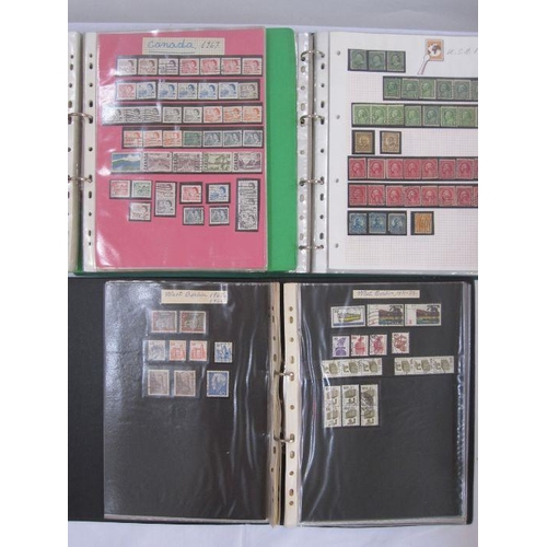 31 - 12 albums/folders with a few low value stamps, includes a printed album for UN stamps, album of GB u... 