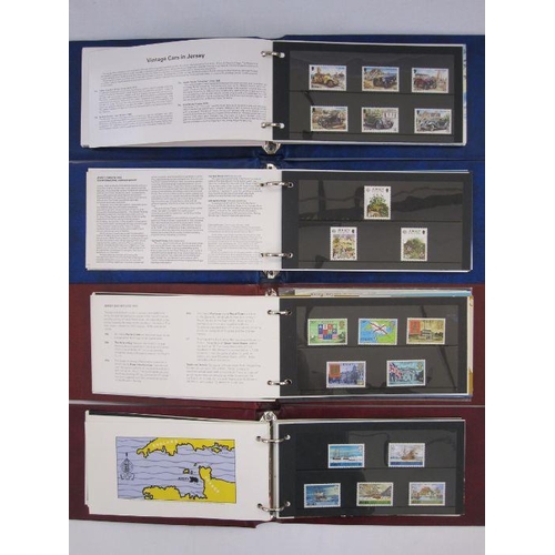 32 - WITHDRAWN  Two boxes of mint Jersey stamps in albums, 8-1980-1990 special stamps year collection (2 ... 