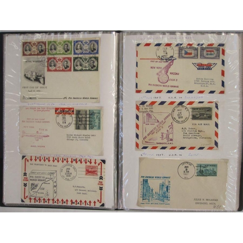 36 - Two boxes with much miscellaneous interesting material, one album of flown covers, etc, GB Windsor a... 