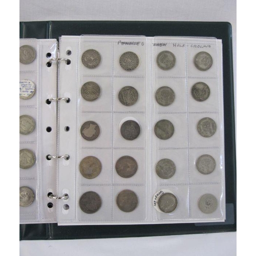 65 - Collectors folder containing various denominations to include Charles II sixpence, George II sixpenc... 