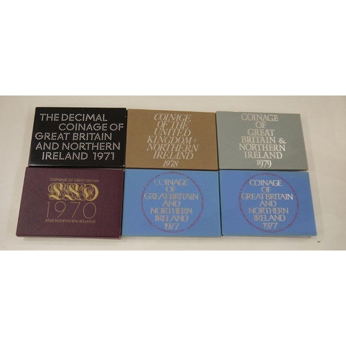 80 - Early Royal Mail Proof Sets (6) to include 1970, 71, 77 x 2, 78, 79 with original cardboard sleeves