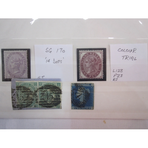 45 - Quantity of QV duplicated low values used and inland revenue mint 1d said to be colour trial and 1 c... 