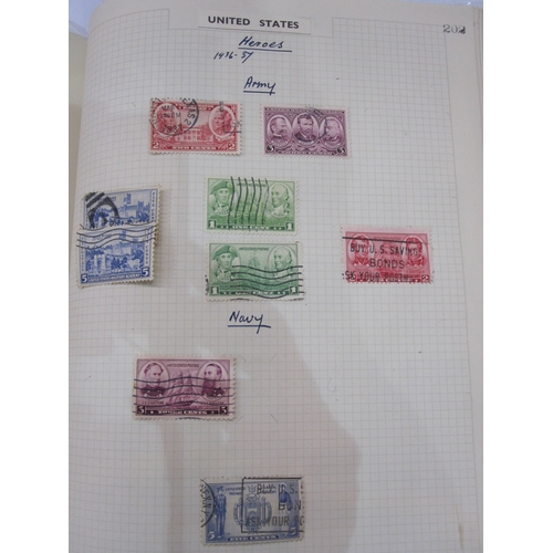 49 - Album with many stamps both Commonwealth and foreign including Australian states and Hong Kong