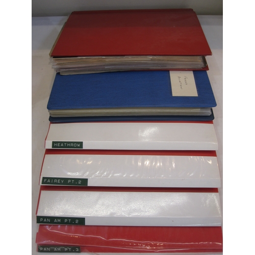 26 - Box of Aviation photo cards plus album of Australia including many KGV used, two special albums of C... 