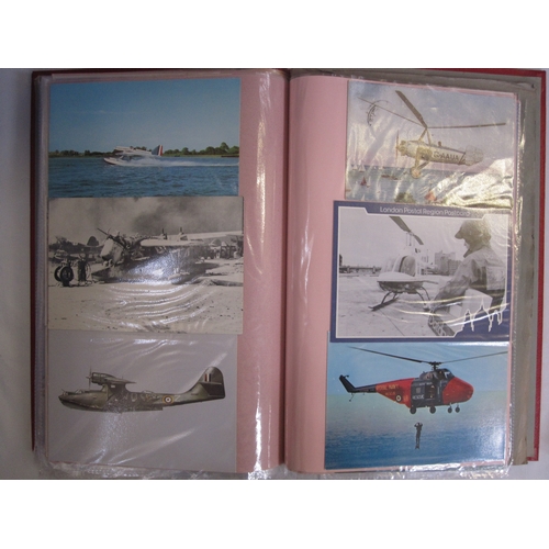 26 - Box of Aviation photo cards plus album of Australia including many KGV used, two special albums of C... 