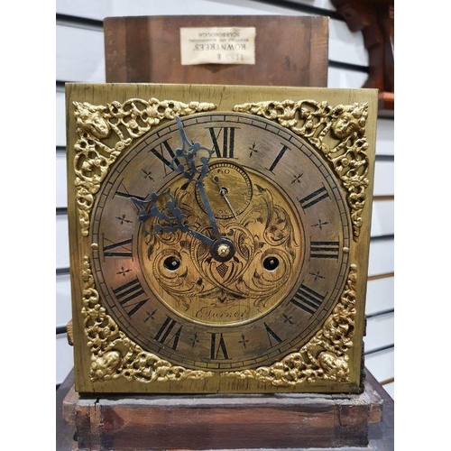 1000 - Possibly 19th century mahogany longcase of diminutive proportions, the brass dial marked 'Turner', w... 