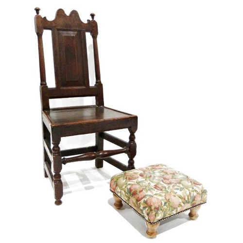 1138a - Charles II style chair and a modern footstool (2)