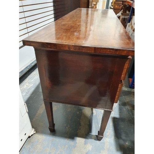 1165 - Regency mahogany sideboard, the rectangular top above four assorted drawers, on square section taper... 